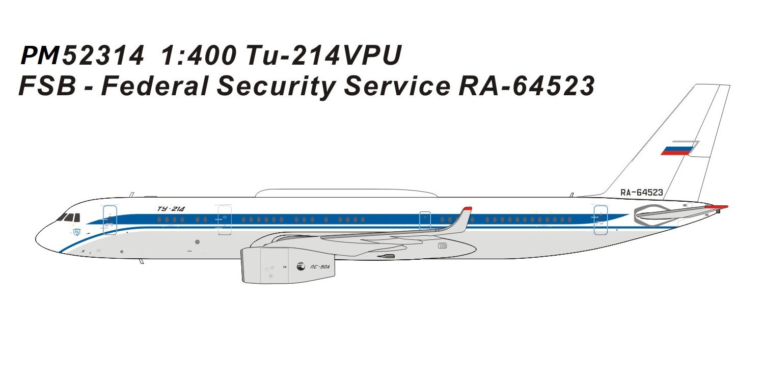 PM52314 Panda Models FSB - Federal Security Service / ロシア連邦保安庁 Tu-214VPU RA-64523 1:400 メーカー完売 Panda Models 1:400 FSB - Federal Security Service / ロシア連邦保安庁 Tu-214 亜鉛ダイキャスト製