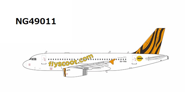 NG49011 NG MODELS SCOOT / スクート A319-100 9V-TRA 1:400 お取り寄せ NG MODELS 1:400 SCOOT / スクート A319 亜鉛ダイキャスト製