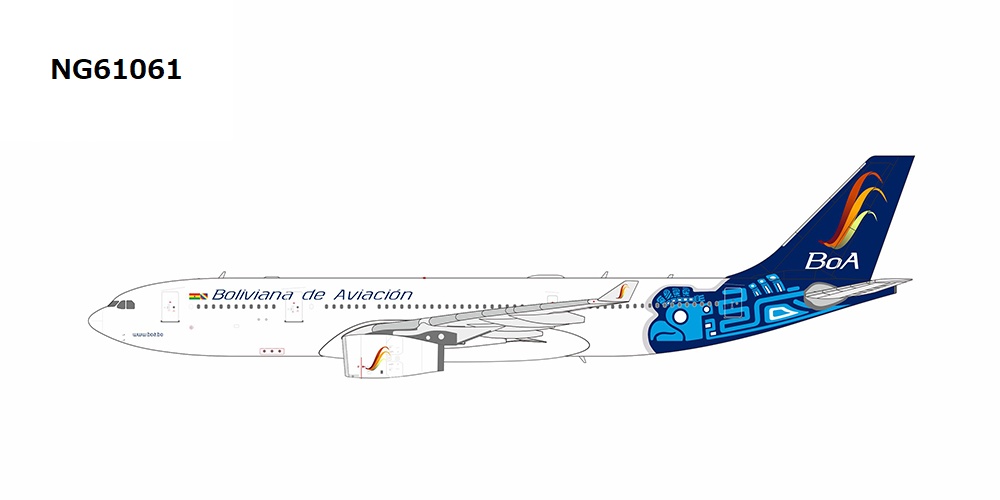 NG61061 NG MODELS Boliviana de Aviacion (Boa) / ボリビアーナ航空 A330-200 CP-3209 1:400 お取り寄せ NG MODELS 1:400 Boliviana de Aviacion (Boa) / ボリビアーナ航空 A330-200 亜鉛ダイキャスト製