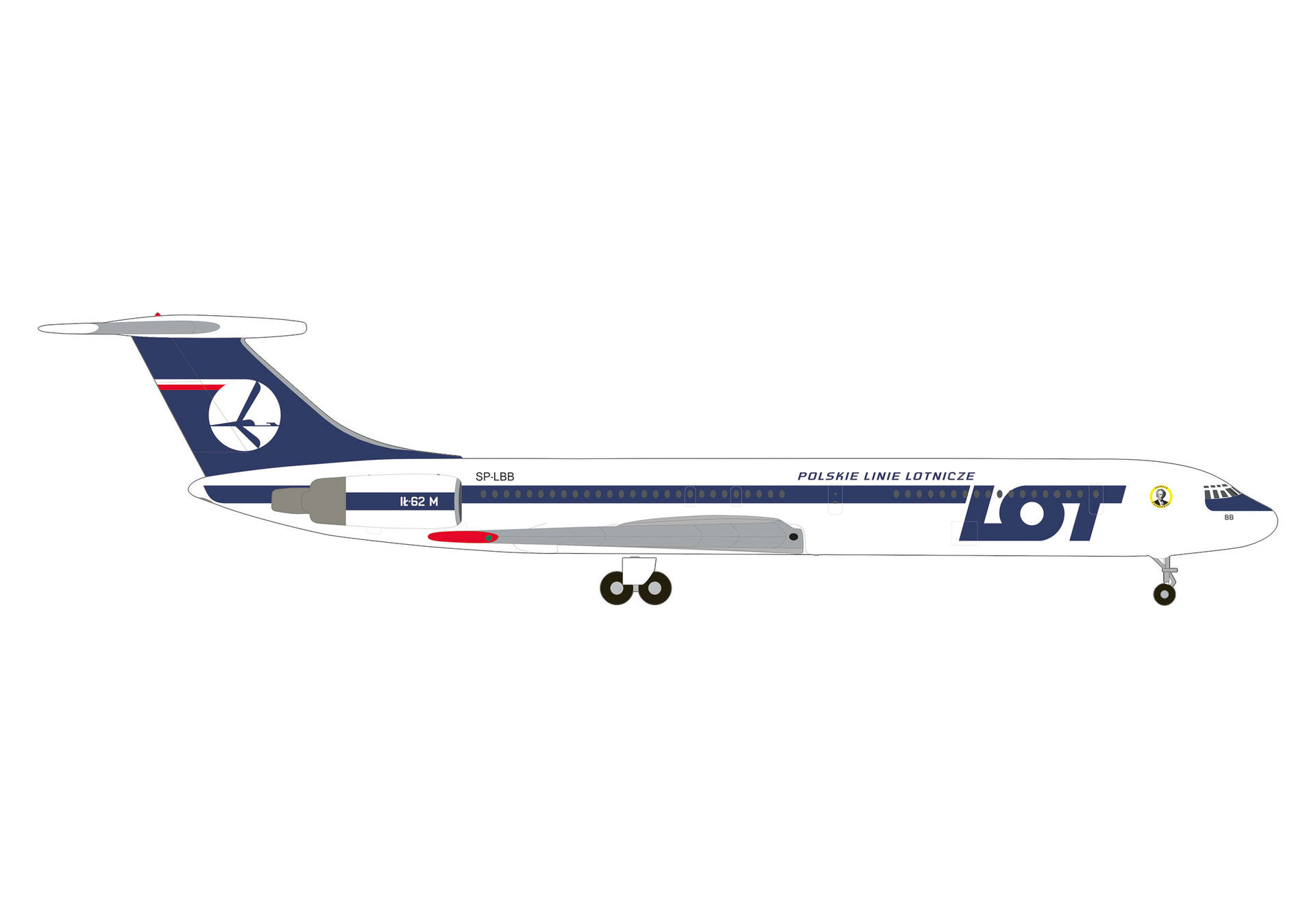 537322 Herpa LOT Polish Airlines / LOTポーランド航空 IL-62M SP-LBB Ignacy Paderewski 1:500 お取り寄せ Herpa 1:500 LOT Polish Airlines / LOTポーランド航空 IL-62 亜鉛ダイキャスト製