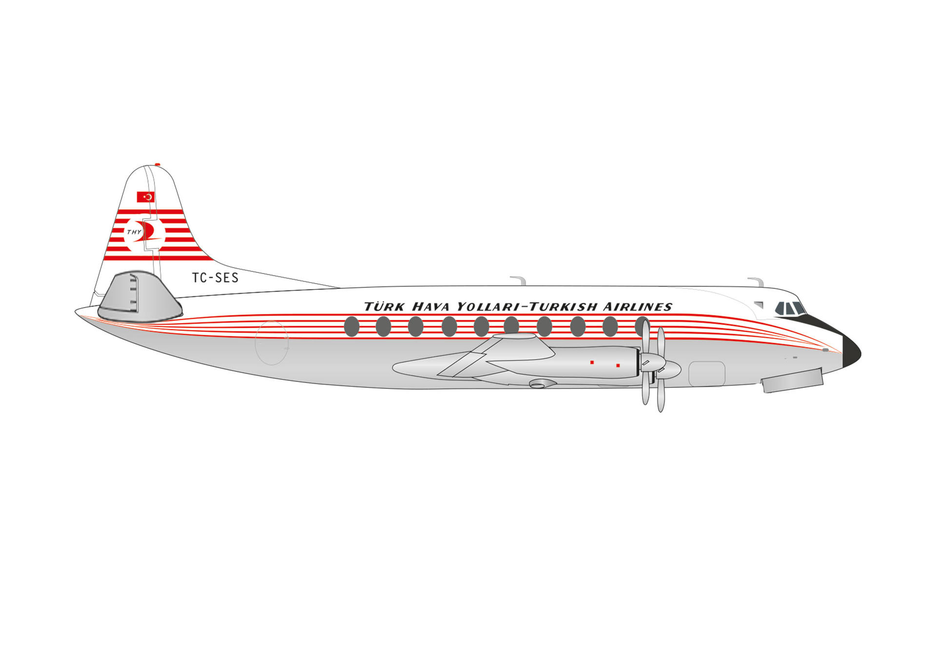 572866 Herpa Turkish Airlines / トルコ航空/ターキッシュ エアラインズ Viscount700 TC-SES 1:200 完売しました。 Herpa 1:200 Turkish Airlines / トルコ航空/ターキッシュ エアラインズ Viscount 800 亜鉛ダイキャスト製