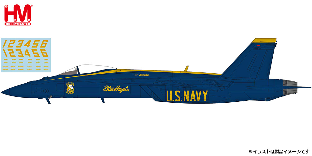HA5121B HOBBY MASTER Blue Angels / ブルーエンジェルス F/A-18E スーパーホーネット 2021 1-6番機 デカール付属版 1:72 お取り寄せ