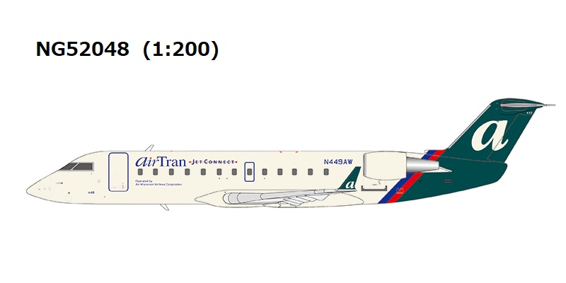NG52048 NG MODELS AIRTRAN / エアトラン航空 JetConnect CRJ-200LR N445AW 1:200 お取り寄せ NG MODELS 1:200 AirTran Airways / エアトラン航空 CRJ200 亜鉛ダイキャスト製