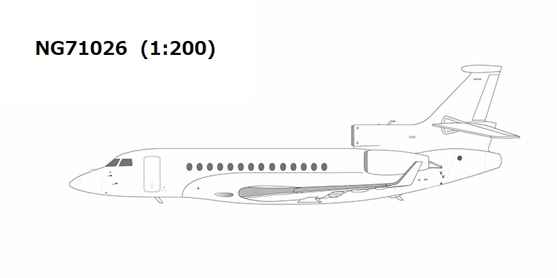 NG71026 NG MODELS White / ホワイト Falcon 7X N/A 1:200 お取り寄せ