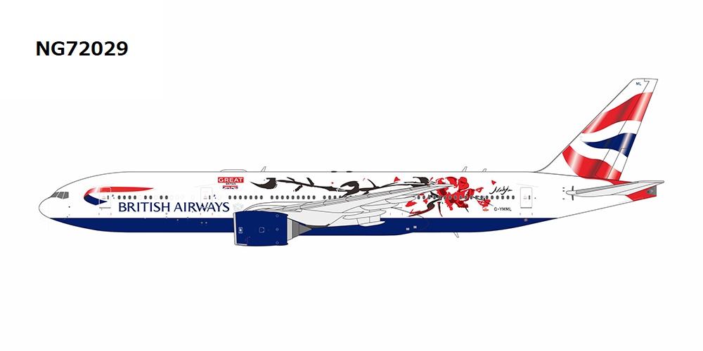 NG72029 NG MODELS British Airways / 英国航空 ブリティッシュ・エアウェイズ GREAT Festival of Creativity cs; equipped with TRENT 800 engines B777-200ER G-YMML 1:400 完売しました。 NG MODELS 1:400 British Airways / 英国航空 ブリティッシュ・エアウェイズ 777-200 亜鉛ダイキャスト製