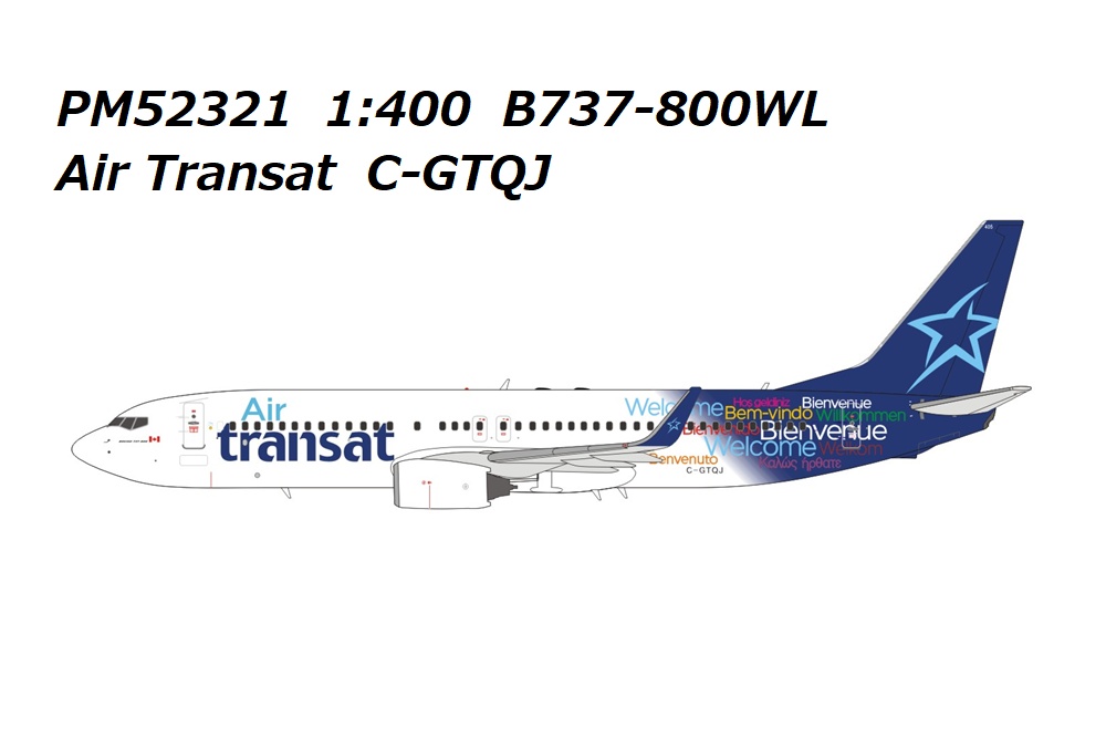 PM52321 Panda Models AIR TRANSAT / エア・トランザット B737-800WL C-GTQJ 1:400 お取り寄せ Panda Models 1:400 AIR TRANSAT / エア・トランザット 737-800 亜鉛ダイキャスト製