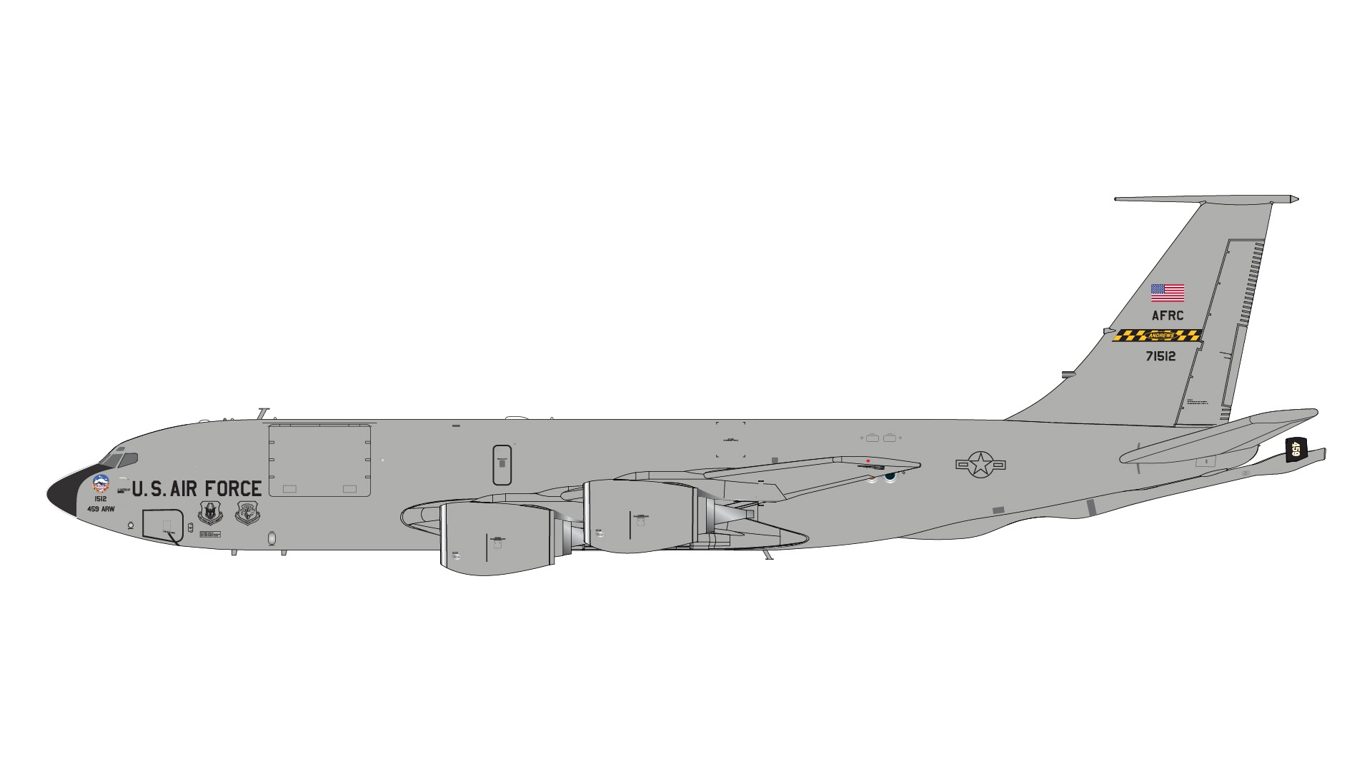 G2AFO1266 GEMINI 200 U.S. Air Force / アメリカ空軍 KC-135R 57-1512 Andrews Air Force Base 1:200 完売しました。 GEMINI JETS 1:200 USAF U.S. Air Force / アメリカ空軍 KC-135 ストラトタンカー 亜鉛ダイキャスト製