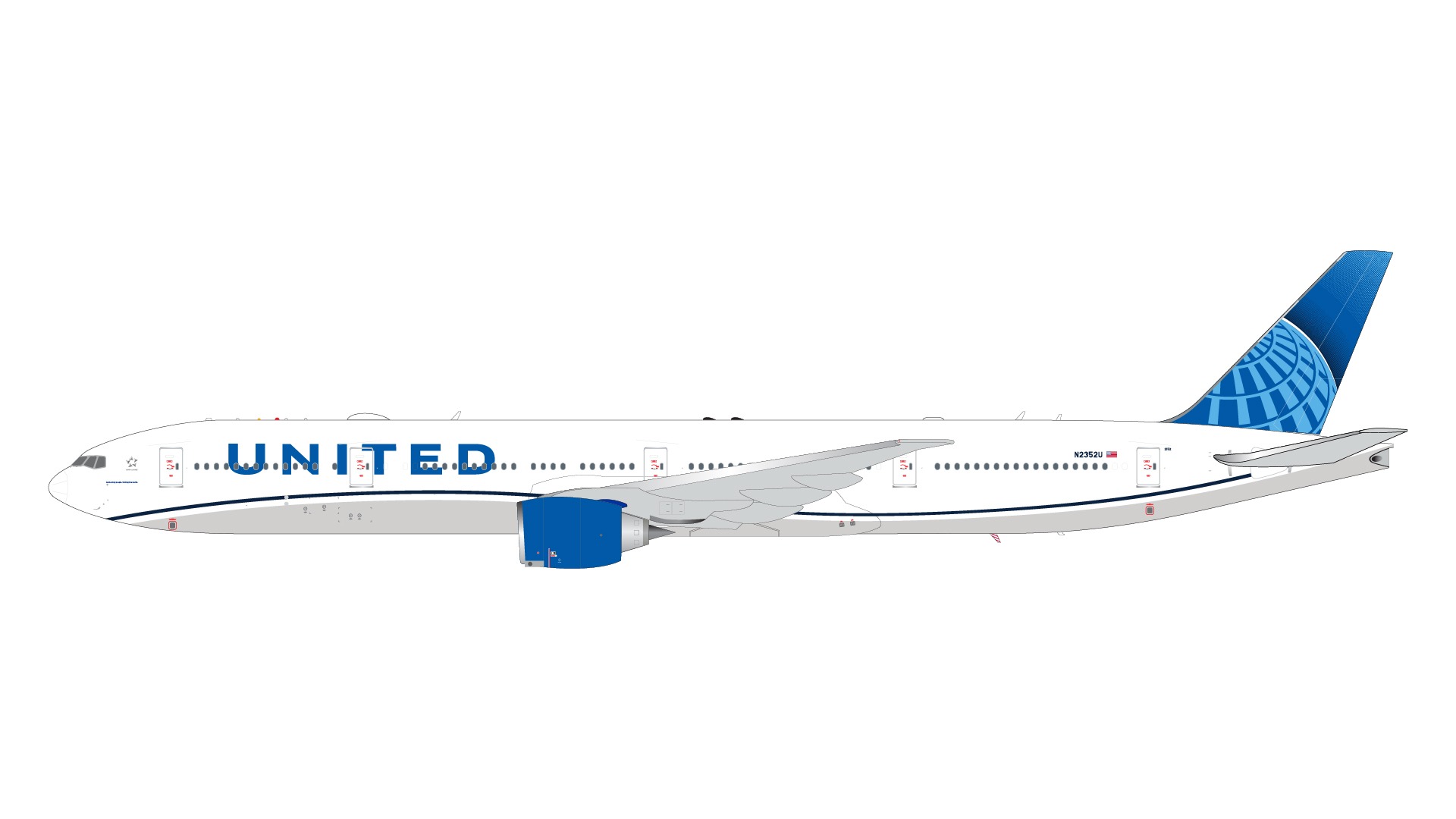 G2UAL1247 GEMINI 200 United Airlines / ユナイテッド航空 B777-300ER N2352U  1:200 完売しました。 GEMINI JETS 1:200 United Airlines / ユナイテッド航空 777-300 亜鉛ダイキャスト製