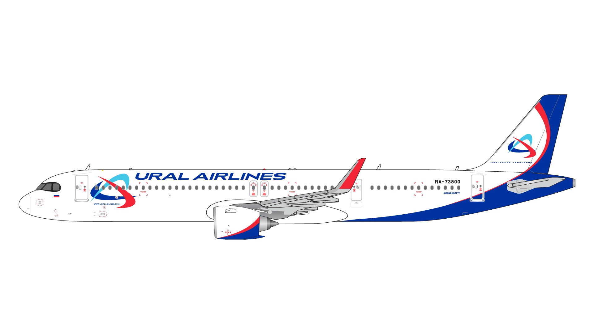 GJSVR2195 GEMINI JETS Ural Airlines / ウラル航空 A321neo RA-73800 1:400