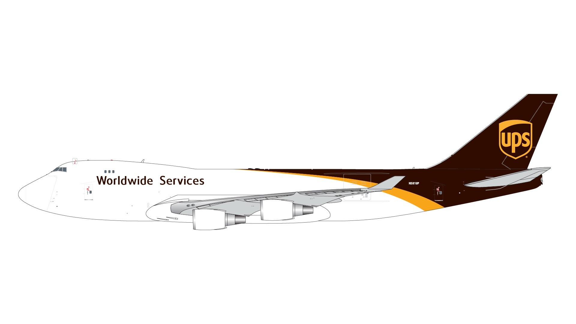 GJUPS2193 GEMINI JETS UPS Airlines / ユーピーエス B747-400F N581UP 1:400 完売しました。