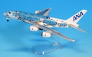 NH50091 全日空商事特注品 ANA All Nippon Airways / 全日空 A380 FLYING HONU ANAブルー (WiFiレドーム･ギア付) JA381A 完成品 1:500 完売しました。 全日空商事 1:500 ANA All Nippon Airways / 全日空 A380 プラスチック製