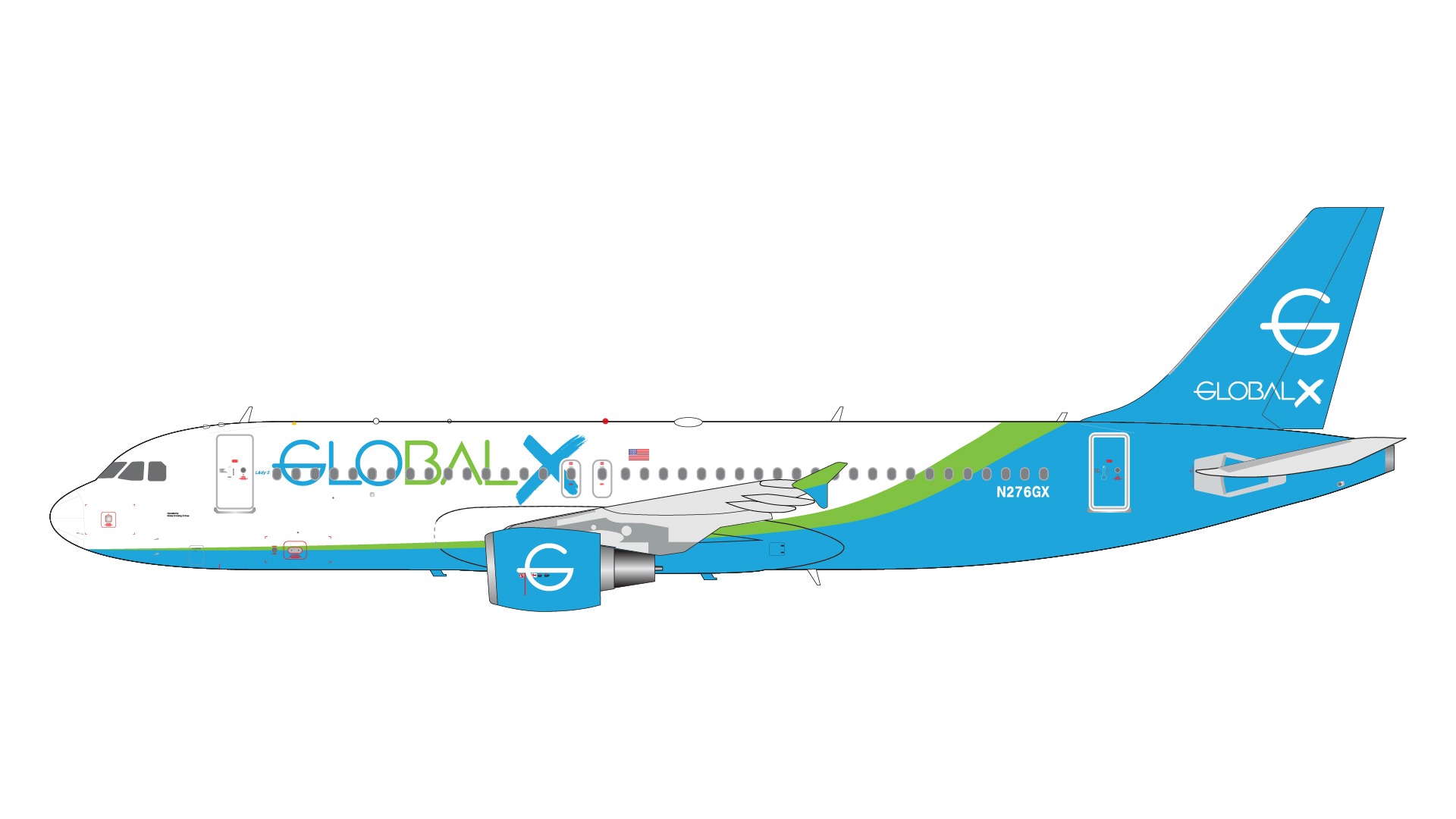 G2GXA1285 GEMINI 200 Global X/Global Crossing Airlines / グローバル X A320-200 N276GX  1:200 お取り寄せ GEMINI JETS 1:200 Global X / Global Crossing Airlines / グローバル X A320 亜鉛ダイキャスト製