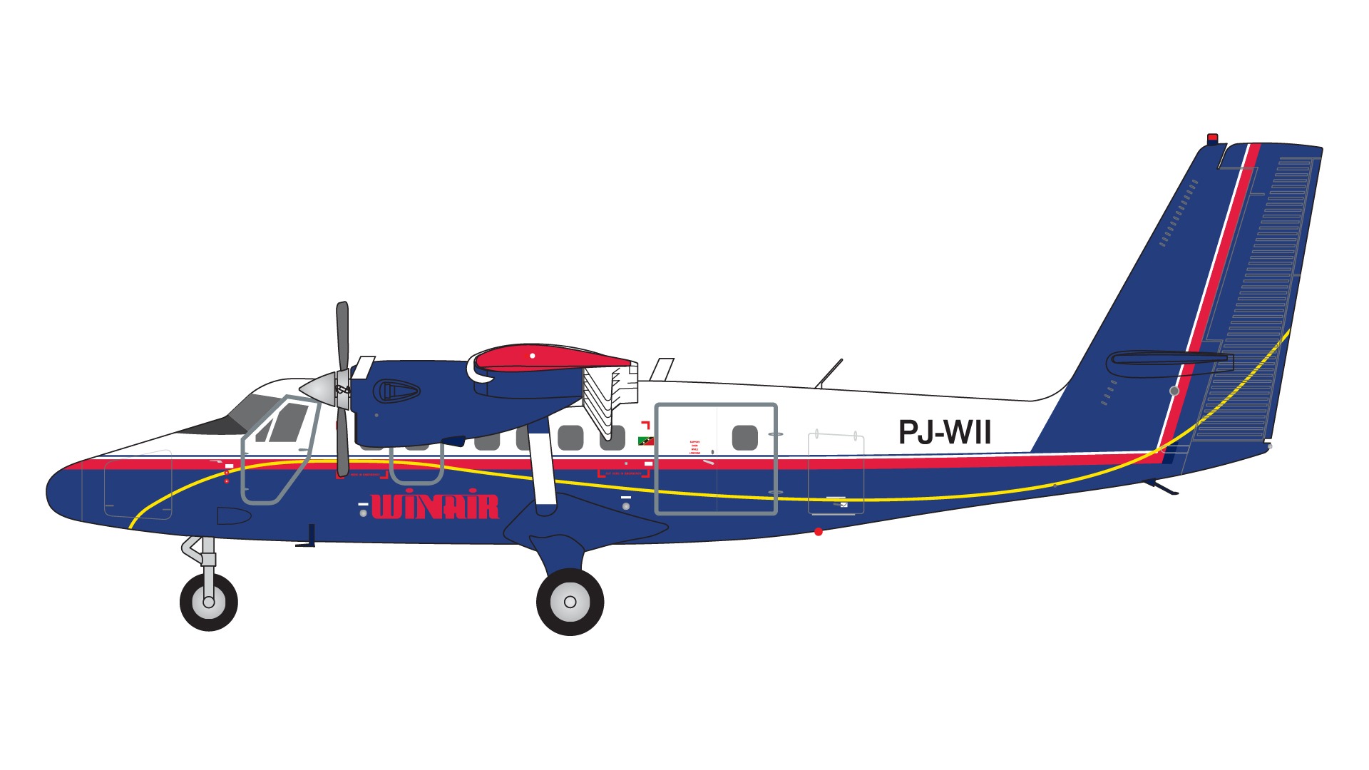 G2WIA1035 GEMINI 200 Winair / ウィンエアー DHC-6-300 PJ-WII  1:200 お取り寄せ