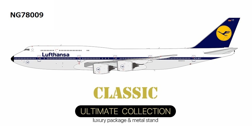 NG78016(NG78009) NG MODELS Lufthansa / ルフトハンザドイツ航空 retro colors (ULTIMATE COLLECTION) B747-8 D-ABYT 1:400 完売しました。 NG MODELS 1:400 Lufthansa / ルフトハンザドイツ航空 747-8 亜鉛ダイキャスト製