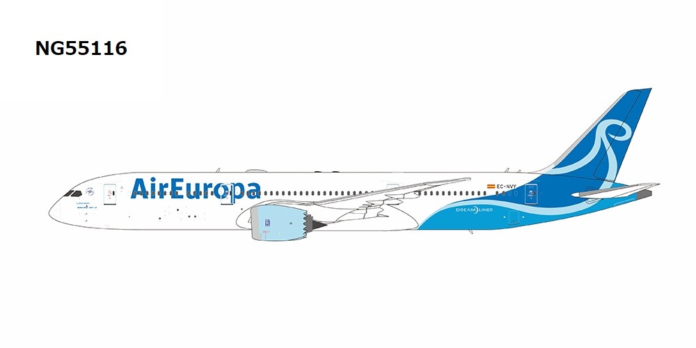 NG55116 NG MODELS Air Europa JJ Hidalgo / エア・ヨーロッパ (Norse Atlantic Airways) hybrid B787-9 Dreamliner EC-NVY 1:400 お取り寄せ NG MODELS 1:400 Air Europe / エア・ヨーロッパ 787-9 亜鉛ダイキャスト製