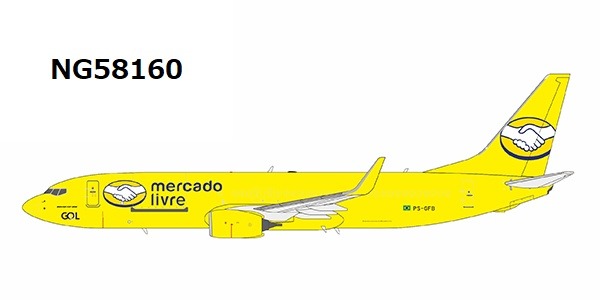 NG58160 NG MODELS Mercado Livre / メルカド・リブレ (GOL Linhas Aereas) B737-800BCF/w PS-GFB 1:400 お取り寄せ NG MODELS 1:400 Mercado Livre (Sideral Air Cargo) / メルカド・リブレ 737-800 亜鉛ダイキャスト製
