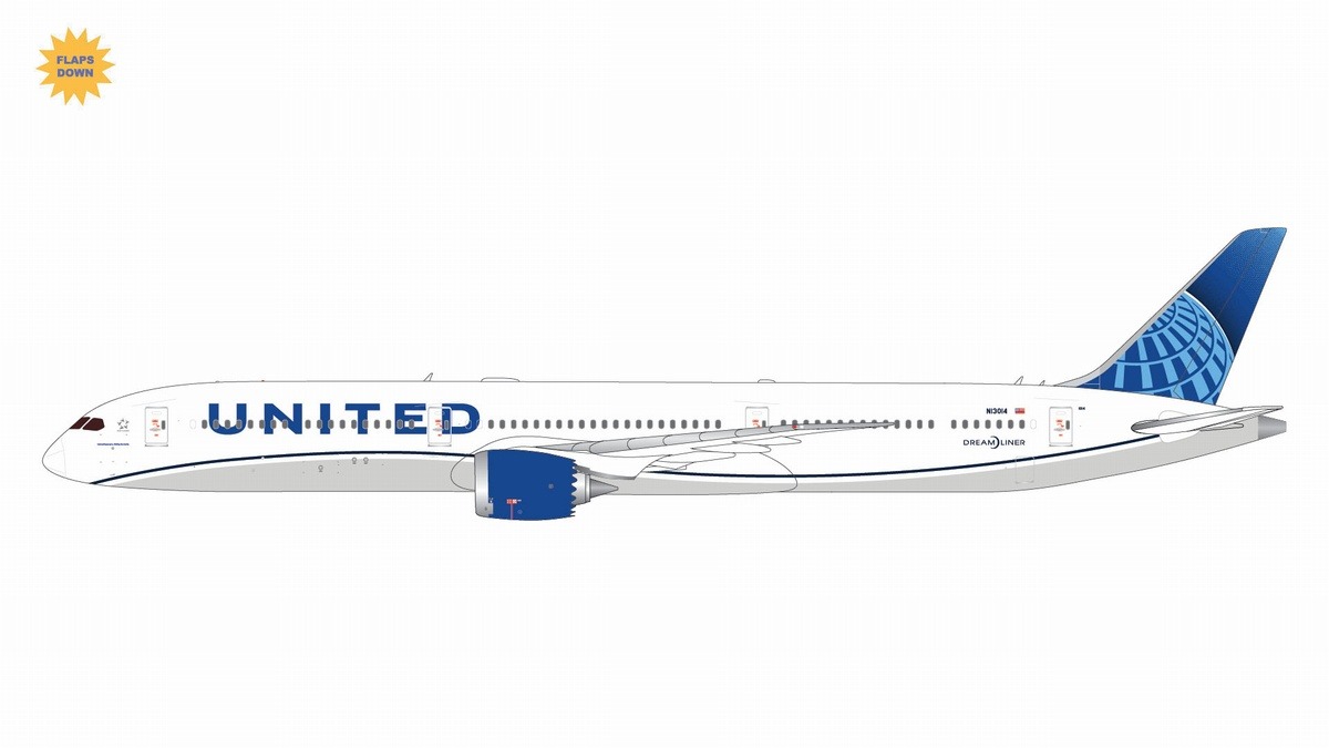 GJUAL2229F GEMINI JETS United Airlines / ユナイテッド航空  B787-10 flaps down N13014 1:400 完売しました。