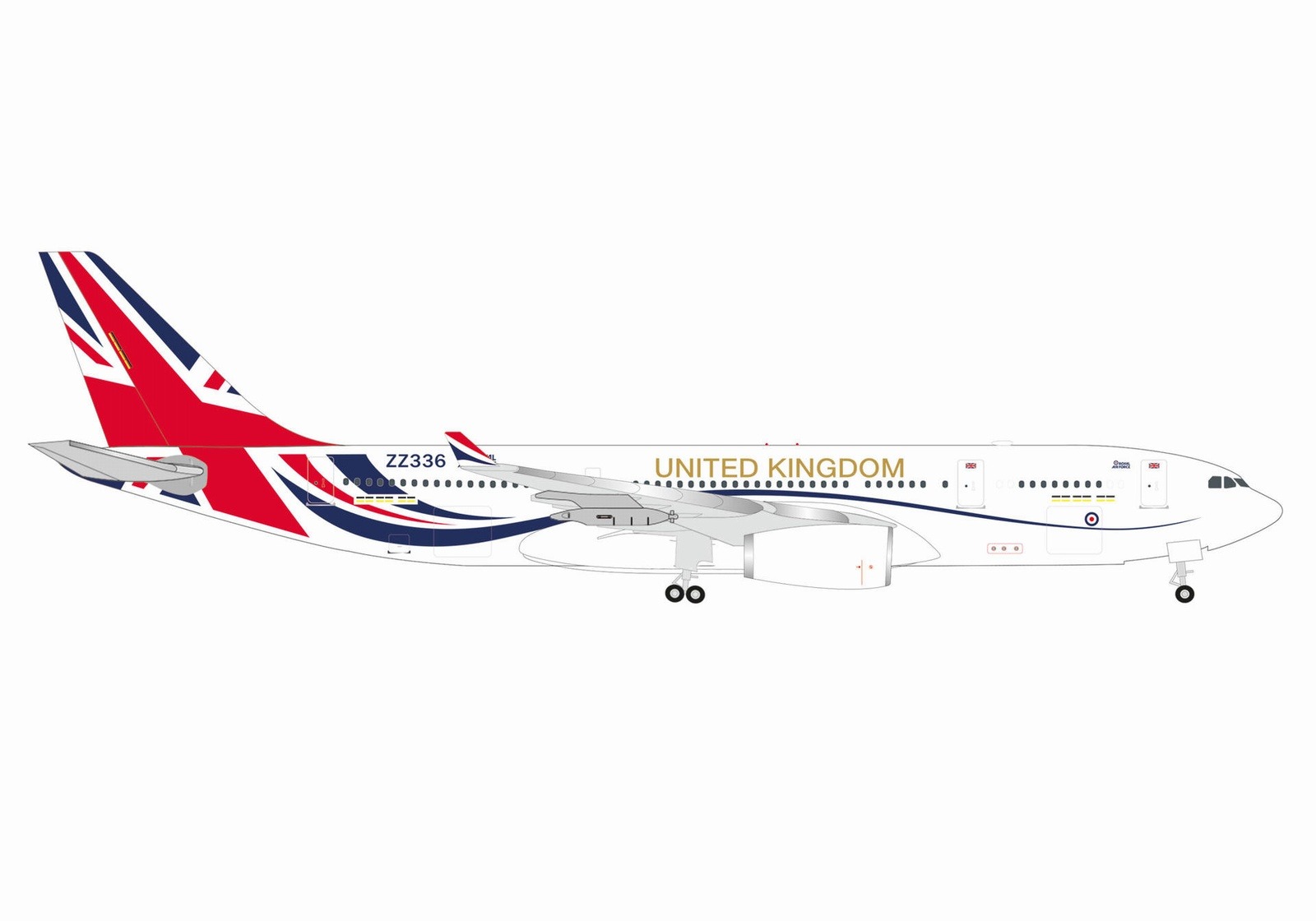 537414 Herpa Government of the United Kingdom / イギリス政府 A330 MRTT ZZ336 No.10/101 Sqn “Vespina” 1:500 メーカー完売