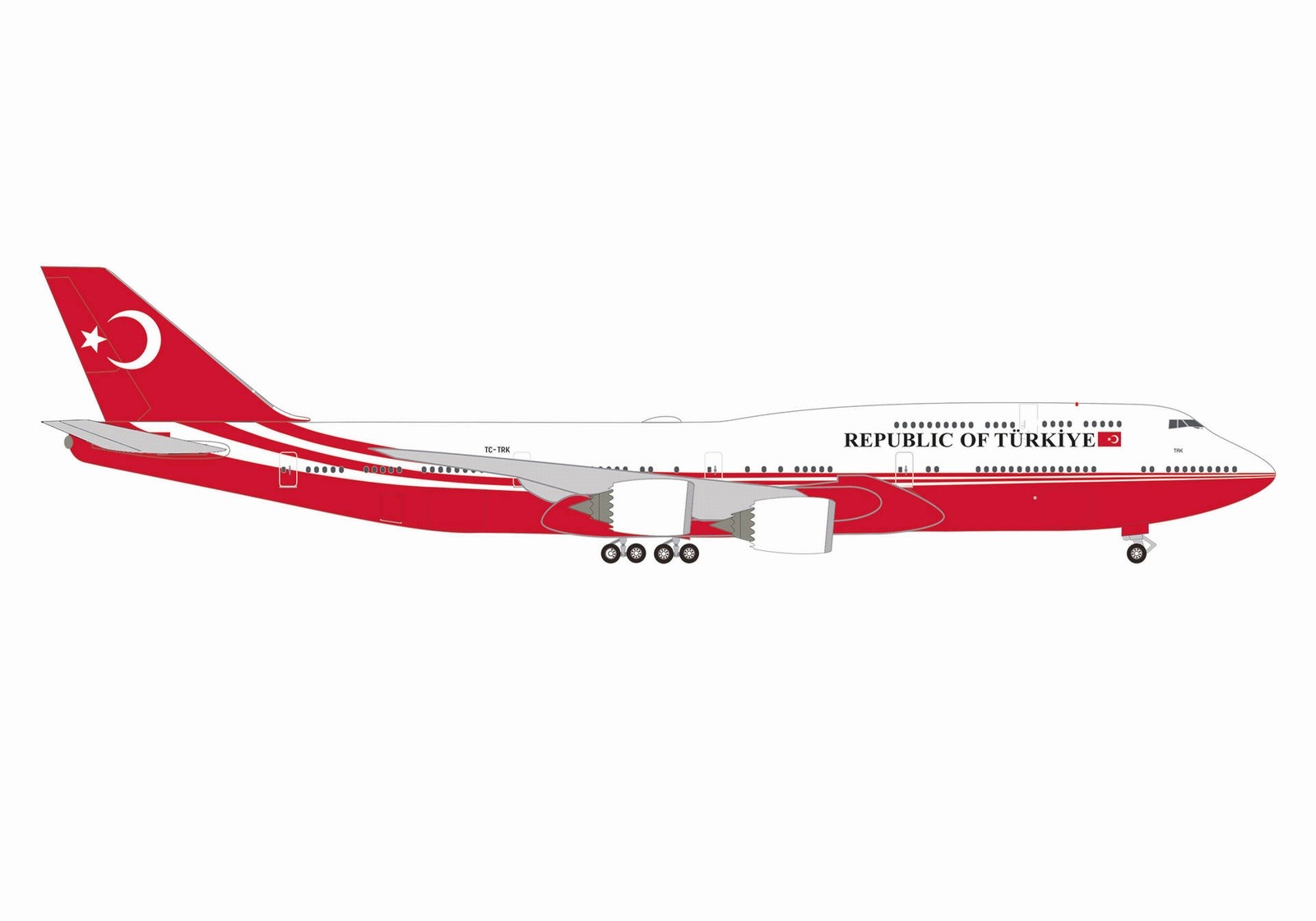 537520 Herpa Turkey Government / トルコ政府専用機 B747-8 BBJ TC-TRK 1:500 お取り寄せ