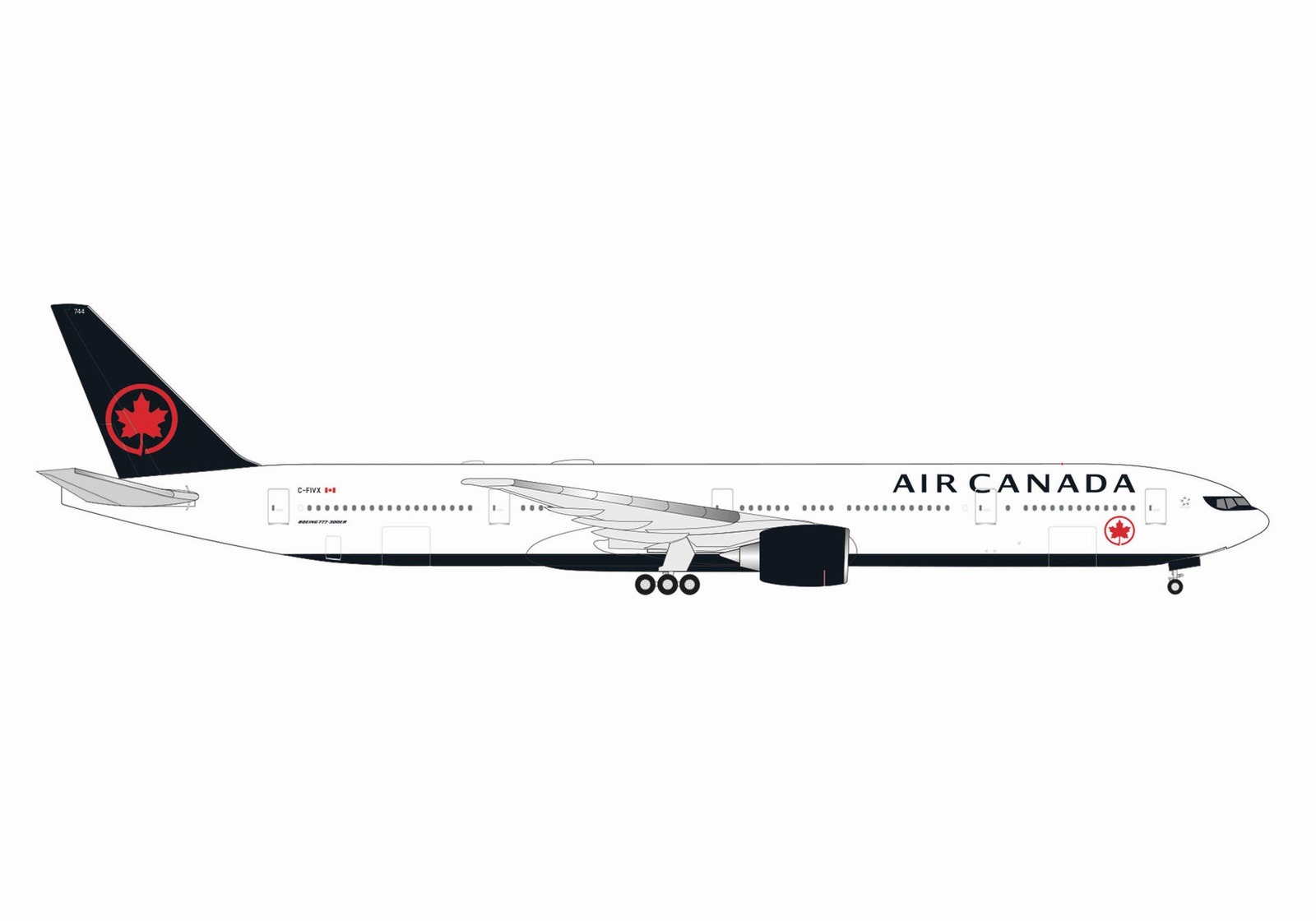 537636 Herpa Air Canada / エア・カナダ B777-300ER C-FIVX 1:500 完売しました。 Herpa 1:500 Air Canada / エア・カナダ 777-300 亜鉛ダイキャスト製