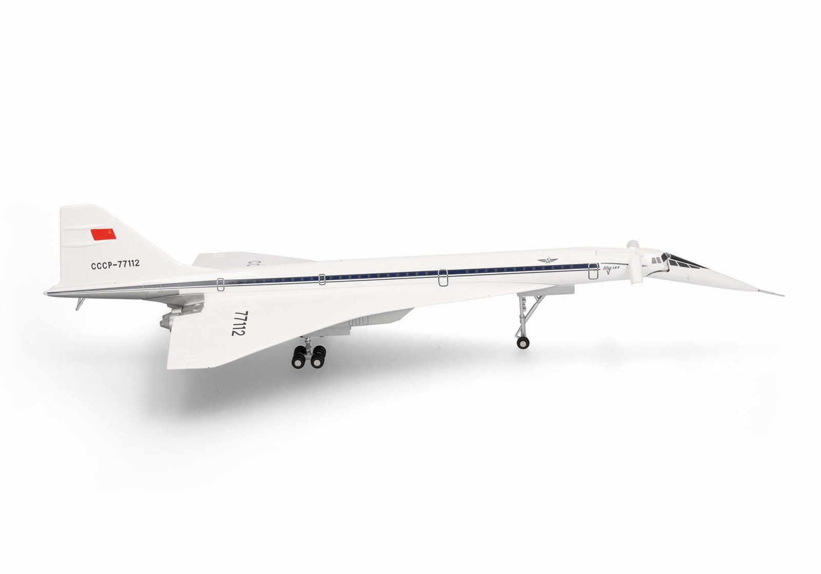 556323-001 Herpa Aeroflot / アエロフロート TU-144D CCCP-77112 ジンスハイム自動車技術博物館 1:200