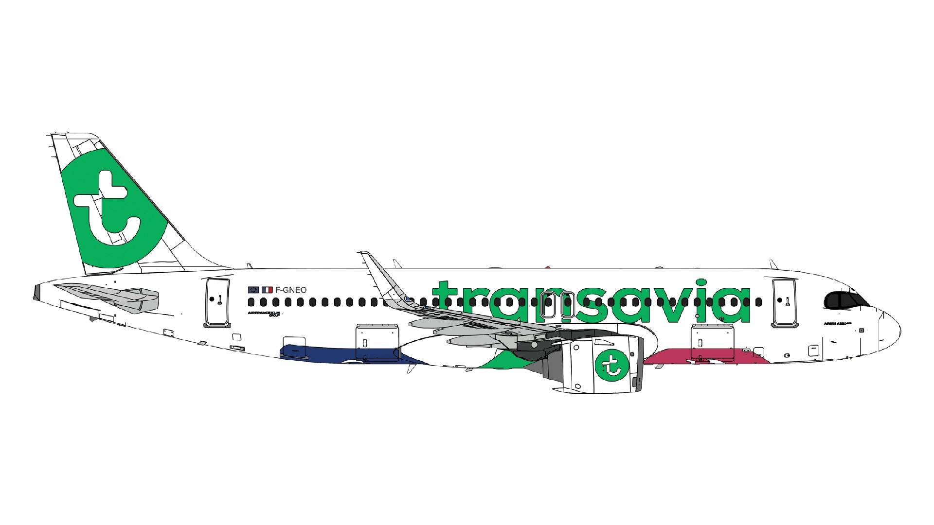 GJTRA2249 GEMINI JETS Transavia Airlines / トランザビア航空 A320neo F-GNEO 1:400