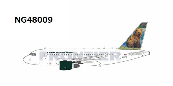 NG48009 NG MODELS Frontier Airlines / フロンティア航空 Grizzly Bear A318-100 N801FR 1:400 お取り寄せ