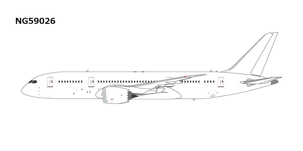 NG59026 NG MODELS White / ホワイト with GE engines B787-8 Dreamliner 1:400 完売しました。