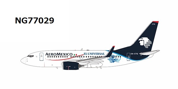NG77029 NG MODELS Aeromexico / アエロメヒコ with 1916-2016 ANOS stickers B737-700/w XA-CTG 1:400 お取り寄せ NG MODELS 1:400 Aeromexico / アエロメヒコ 737-700 亜鉛ダイキャスト製