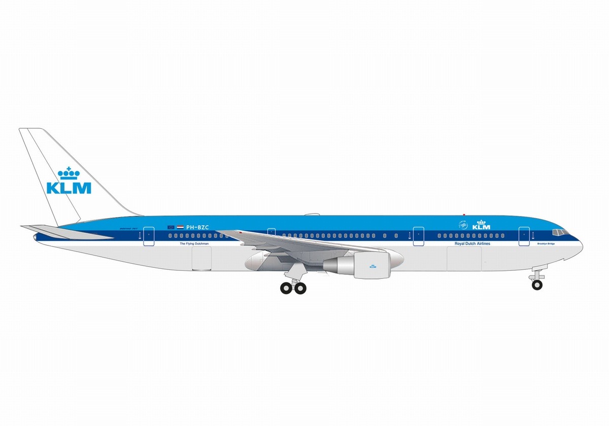 537759 Herpa KLM / KLMオランダ航空 B767-300 PH-BZC Brooklyn Bridge 1:500 お取り寄せ Herpa 1:500 KLM / KLMオランダ航空 767-300 亜鉛ダイキャスト製