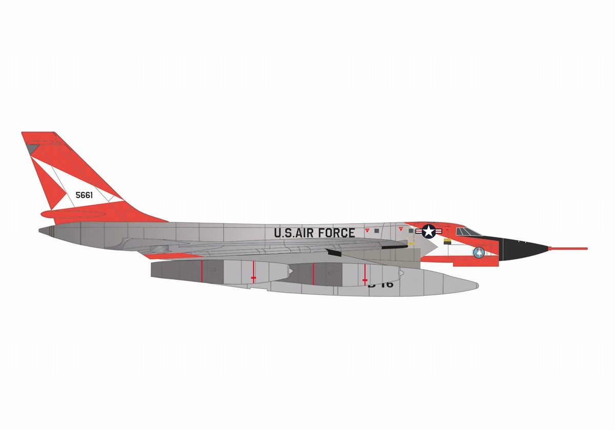573160 Herpa U.S. Air Force / アメリカ空軍 Convair XB-58 Hustler - B-58 55-0661 Test Force Mach-in-Boid 1:200 お取り寄せ Herpa 1:200 USAF U.S. Air Force / アメリカ空軍 B-58 ハスラー 亜鉛ダイキャスト製