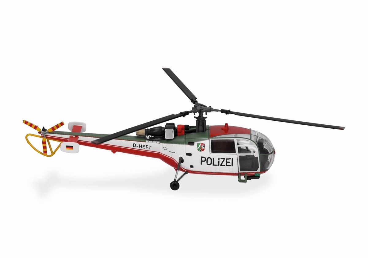 580762 Herpa Polizeifliegerstaffel  Nordrhein-Westfalen Sud Aviation / ノルトライン ヴェストファーレン州警察航空隊 SA 319 Alouette III D-HEFT 1:72 お取り寄せ Herpa 1:72 Polizeifliegerstaffel Nordrhein-Westfalen Sud Aviation / ノルトライン ヴェストファーレン州警察航空隊 SA 316 アルエットIII 亜鉛ダイキャスト製