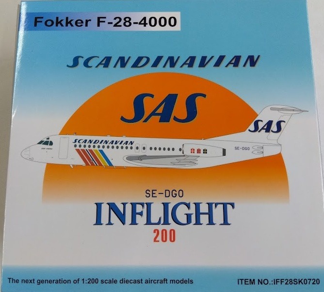 F28SK0720 IN Flight200 SAS Scandinavian Airlines / スカンジナビア航空 F-28-4000 SE-DGO スタンド付き 1:200 完売しました。 IN Flight200 1:200 SAS Scandinavian Airlines / スカンジナビア航空 Fokker F28 亜鉛ダイキャスト製