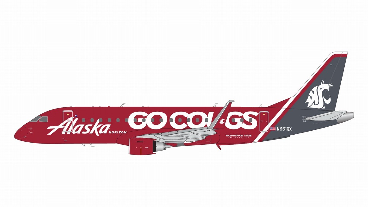 G2ASA1286 GEMINI 200 Alaska Airlines / アラスカ航空 E175LR N661QX Washington State Univ. 