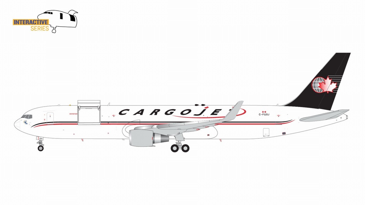 G2CJT1173 GEMINI 200 Cargojet Airways / カーゴジェット・エアウェイズ B767-300ER(BDSF) C-FGSJ  Interactive Series 開閉選択式 1:200 完売しました GEMINI JETS 1:200 Cargojet Airways / カーゴジェット・エアウェイズ 767-300F 亜鉛ダイキャスト製