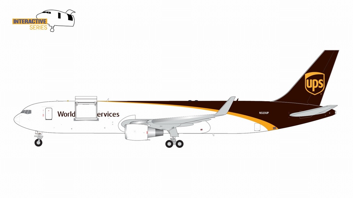 G2UPS1168 GEMINI 200 UPS Airlines / ユーピーエス B767-300ERF N323UP  Interactive Series 開閉選択式 1:200 お取り寄せ