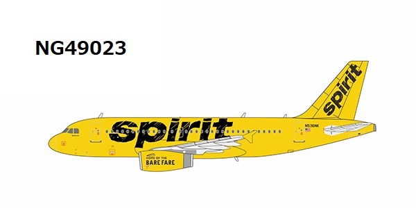 NG49023 NG MODELS Spirit / スピリット航空/スピリッツ航空 A319-100 N536NK 1:400 お取り寄せ