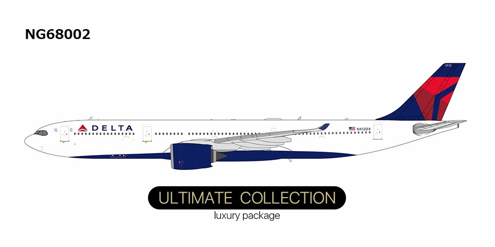 NG68002 NG MODELS Delta Air Lines / デルタ航空 (ULTIMATE COLLECTION) A330-900 N412DX 1:400 完売しました。 NG MODELS 1:400 Delta Air Lines / デルタ航空 A330-900neo 亜鉛ダイキャスト製
