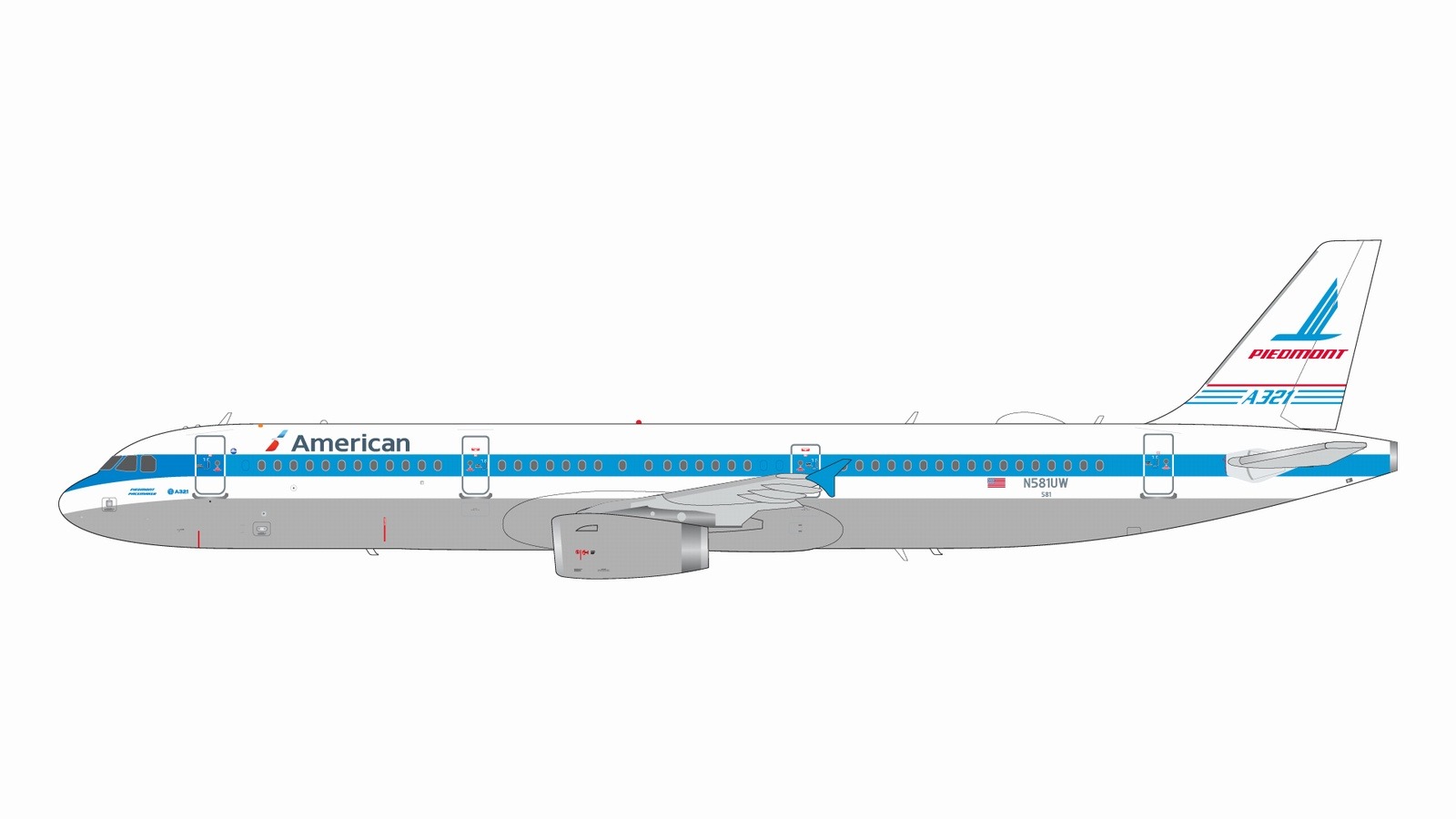 G2AAL1293 GEMINI 200 American Airlines / アメリカン航空 A321-200 N581UW 