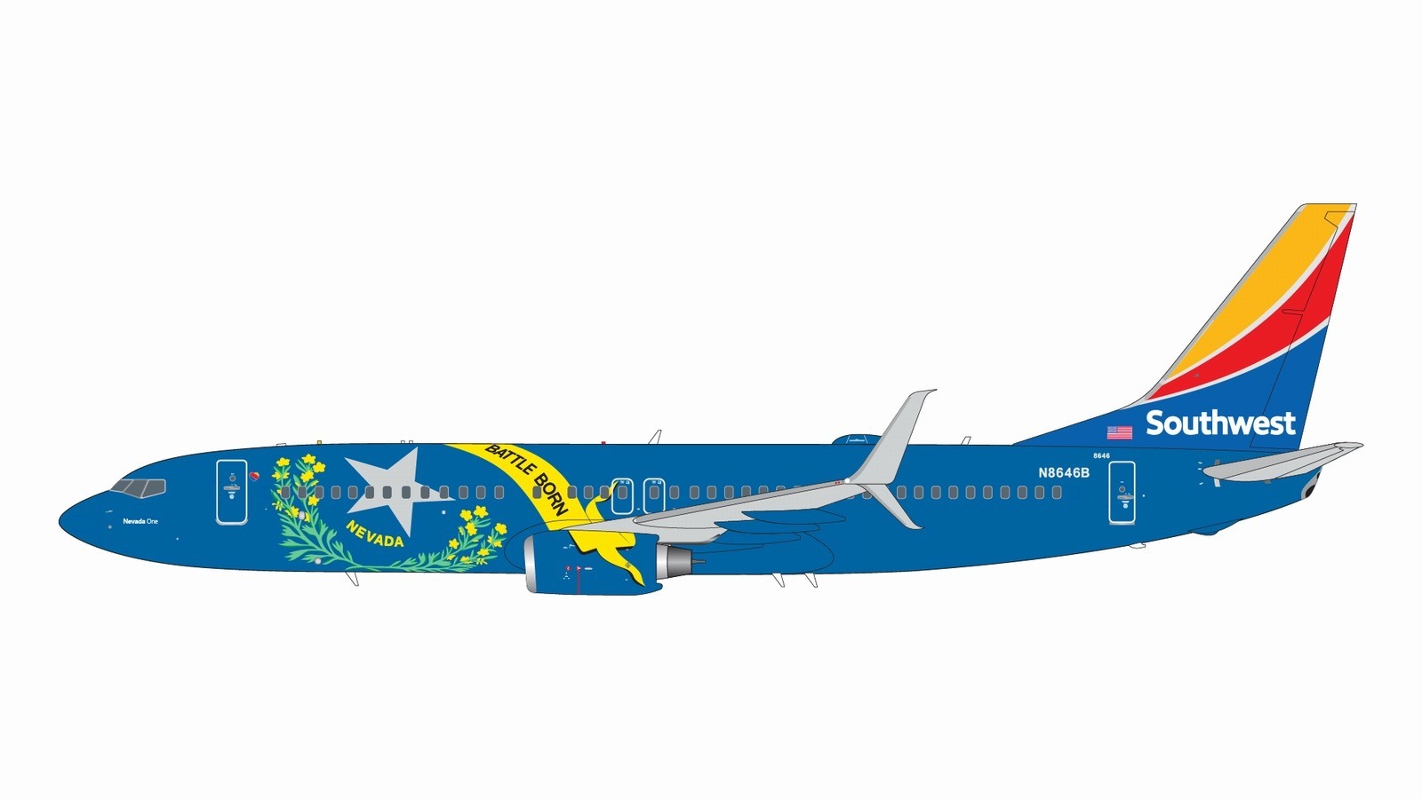 G2SWA1267 GEMINI 200 Southwest Airlines / サウスウエスト航空 B737-800W N8646B 
