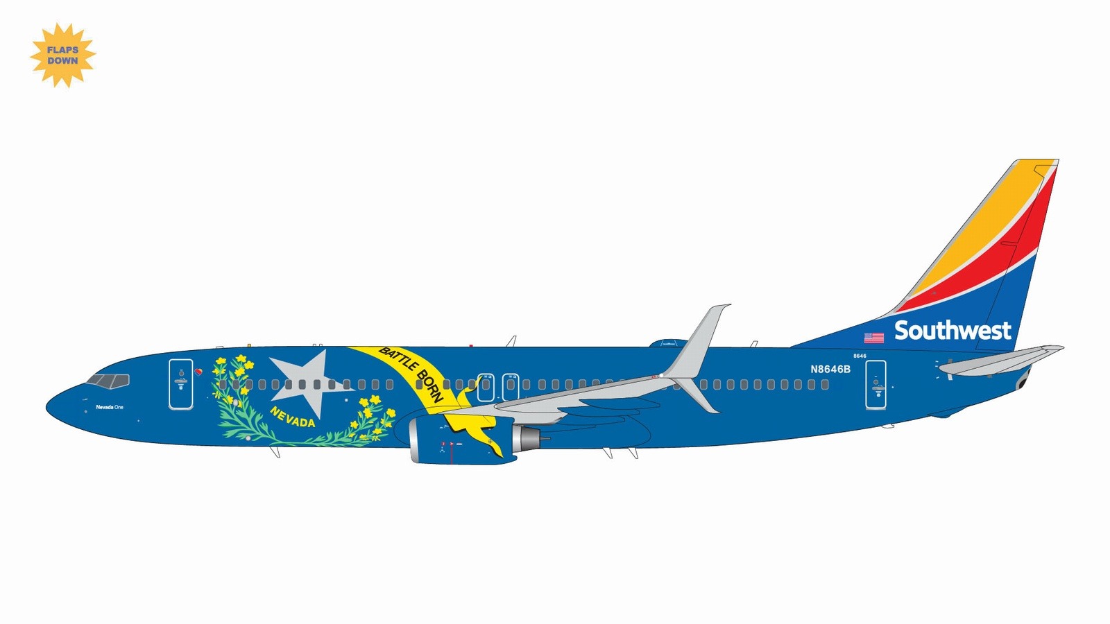 G2SWA1267F GEMINI 200 Southwest Airlines / サウスウエスト航空 B737-800W N8646B 