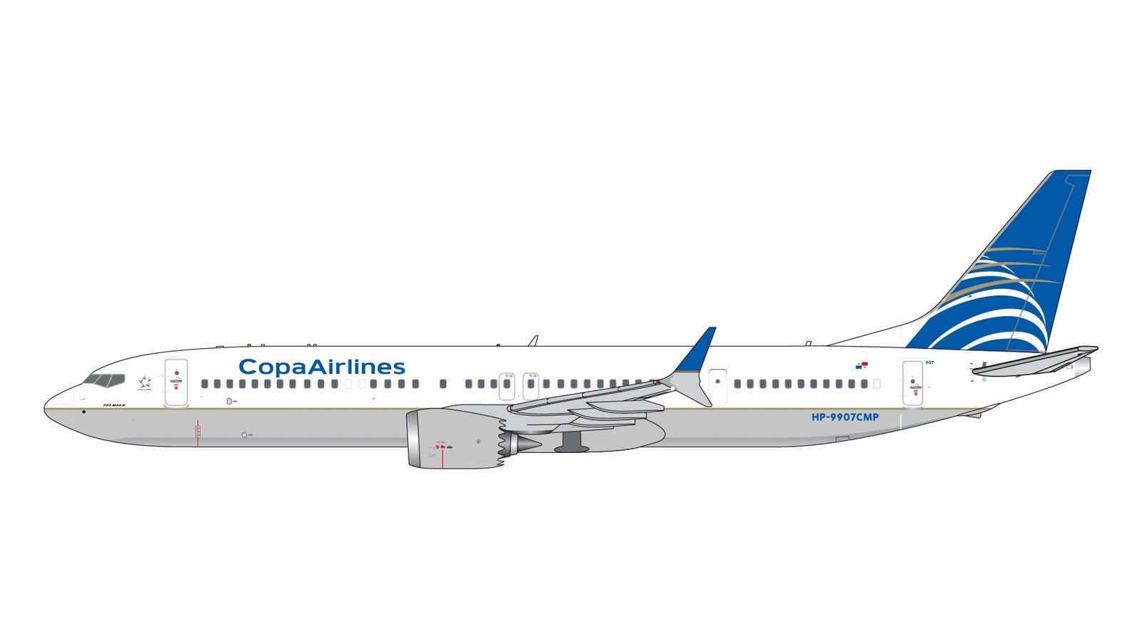 GJCMP2215 GEMINI JETS Copa Airlines / コパ航空 B737 MAX9 HP-9907CMP 1:400 メーカー完売 GEMINI JETS 1:400 Copa Airlines / コパ航空 737 MAX9 亜鉛ダイキャスト製