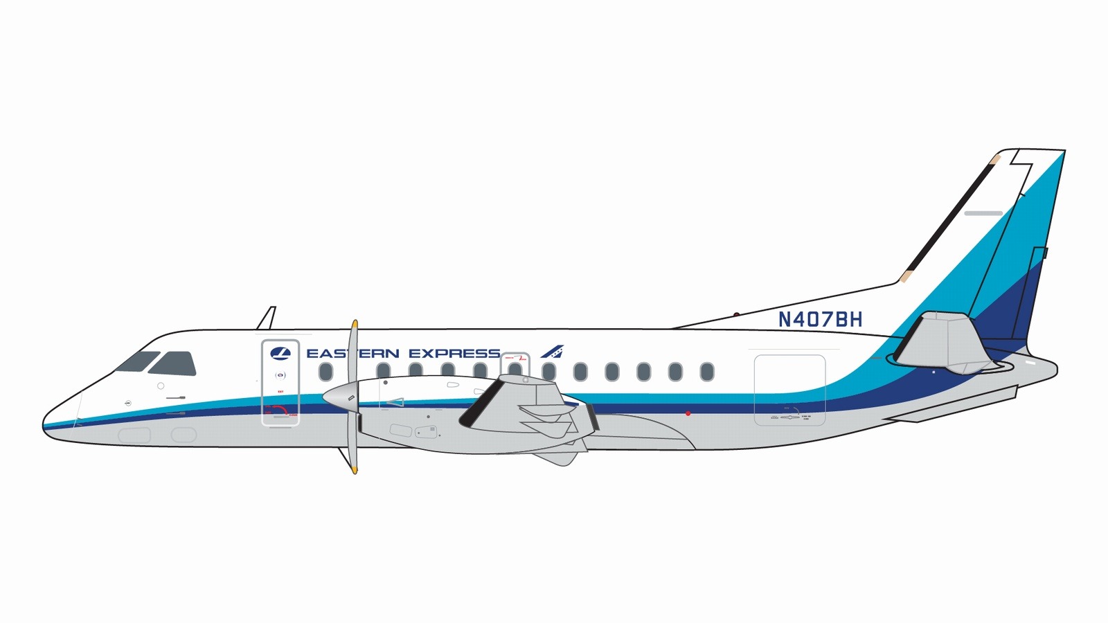 GJEAL1251 GEMINI JETS Eastern Express / イースタンエクスプレス Bar Harbor Airlines SF-340A N407BH 1:400