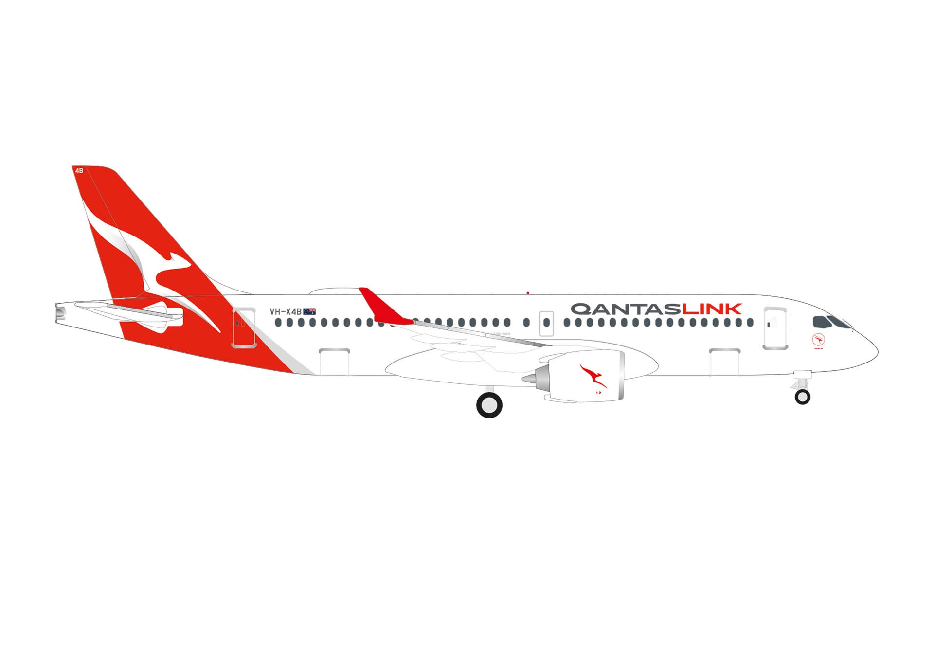 537810 Herpa QantasLink / カンタスリンク A220-300 VH-X4B Koala 1:500