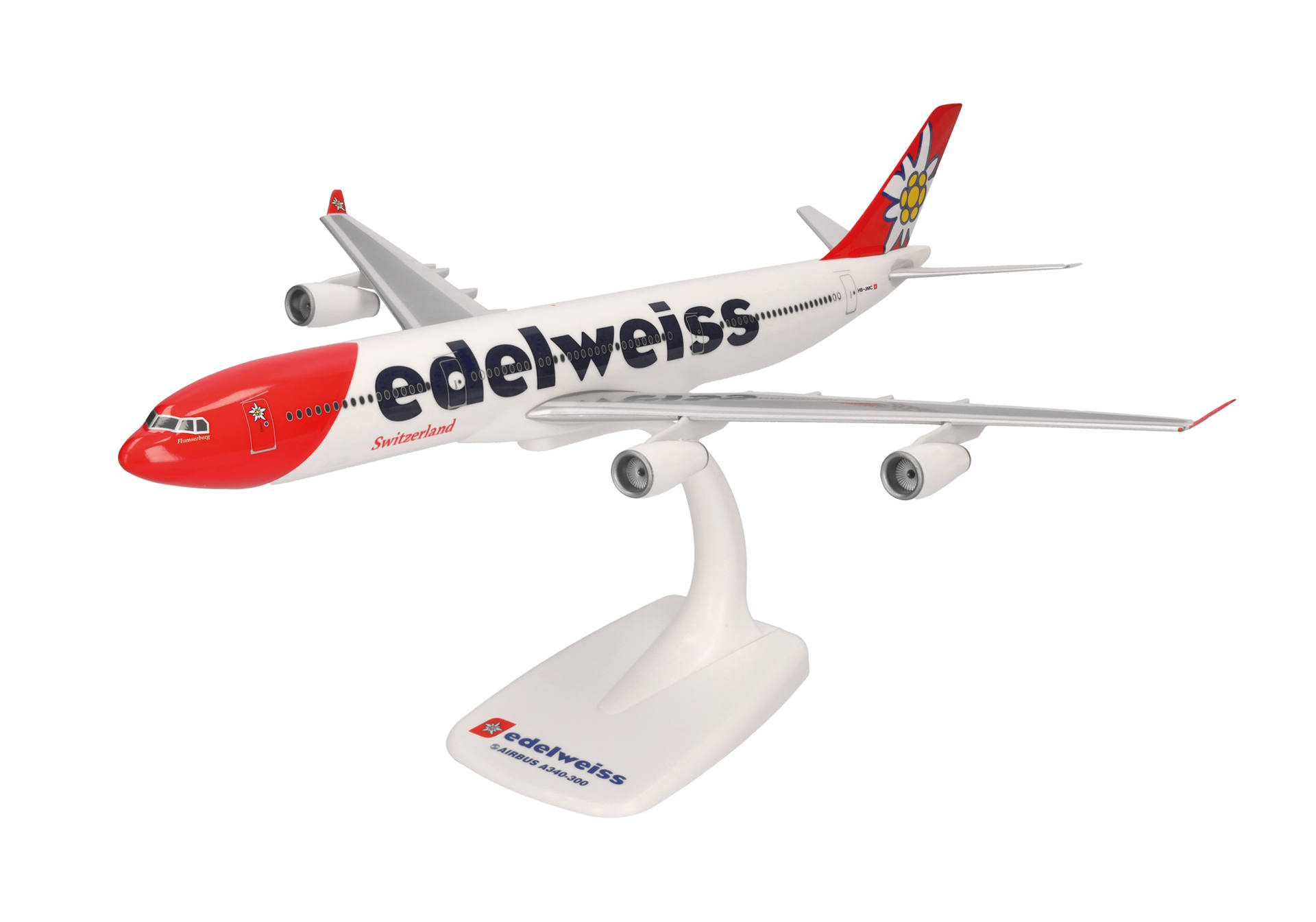 611336-001 Herpa SNAPFIT Edelweiss Air / エーデルワイス航空 A340-300 HB-JMC Flumserberg 1:200 お取り寄せ
