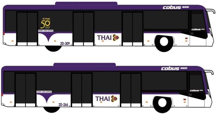 AA4019 Fantasywings Thai 空港アクセサリー エアポートバス 4個セット 1:400 完売しました。