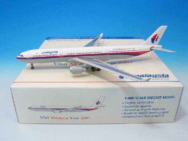 GJ70756 GEMINI JETS Malaysia Airlines / マレーシア航空 A330-300 9M-MKA Vsit Malaysia 2007 インフライトモデル 1:400 完売しました。 GEMINI JETS 1:400 Malaysia Airlines MAS / マレーシア航空 A330-300 亜鉛ダイキャスト製