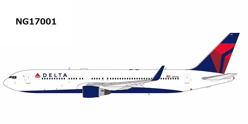 NG17001 NG MODELS Delta Air Lines / デルタ航空 with PW4000 engines; new mould first launch B767-300ER/w N174DN 1:400 完売しました。 NG MODELS 1:400 Delta Air Lines / デルタ航空 767-300 亜鉛ダイキャスト製
