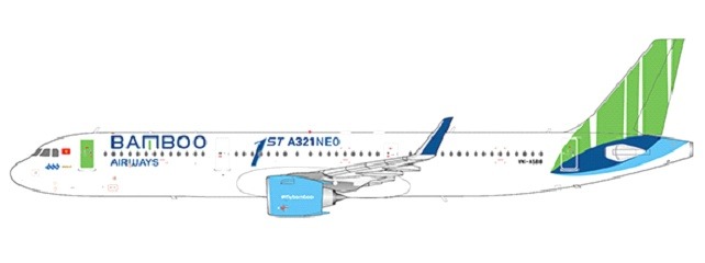 XX2296 JCWING Bamboo Airways / バンブーエアウエイズ A321neo VN-A588 1st A321NEO 1:200 完売しました。