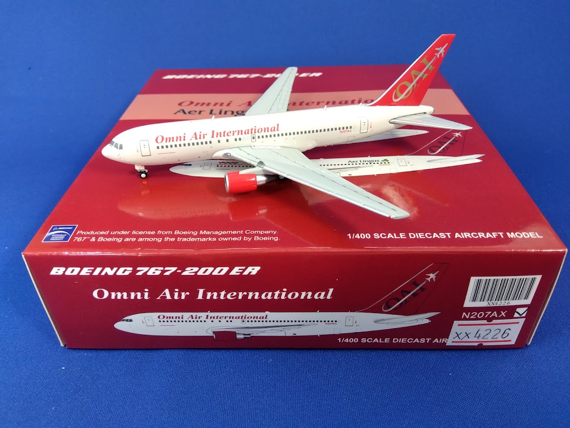 XX4226 JCWING Omni Air International / オムニエアインターナショナル B767-200ER N207AX 1:400 完売しました。 JC WING 1:400 Omni Air International / オムニエアインターナショナル 767-200 亜鉛ダイキャスト製